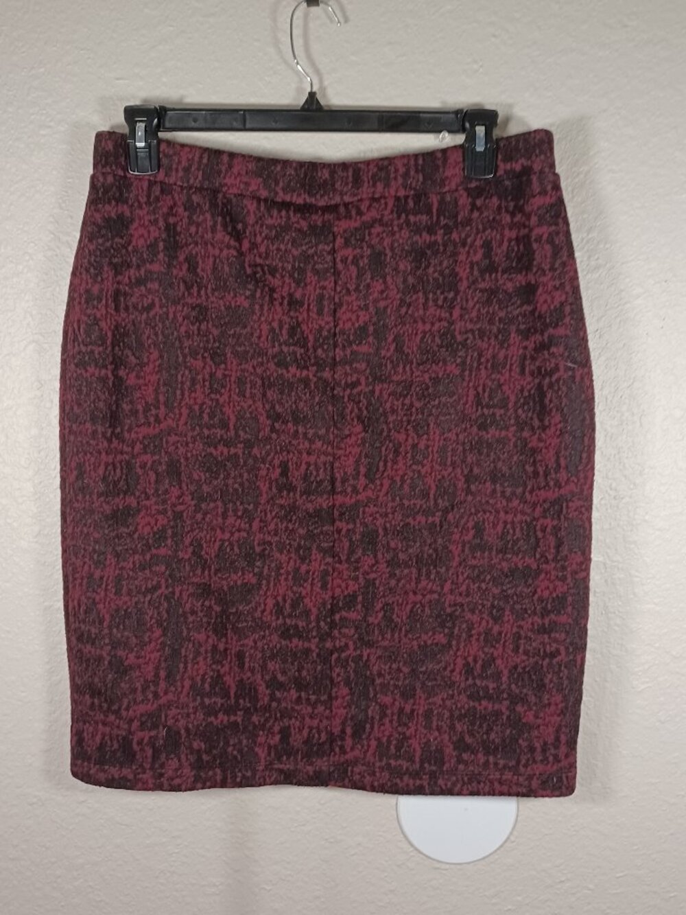 Liz Claiborne Black Dark Purple Pencil Skirt Size XL Pull On